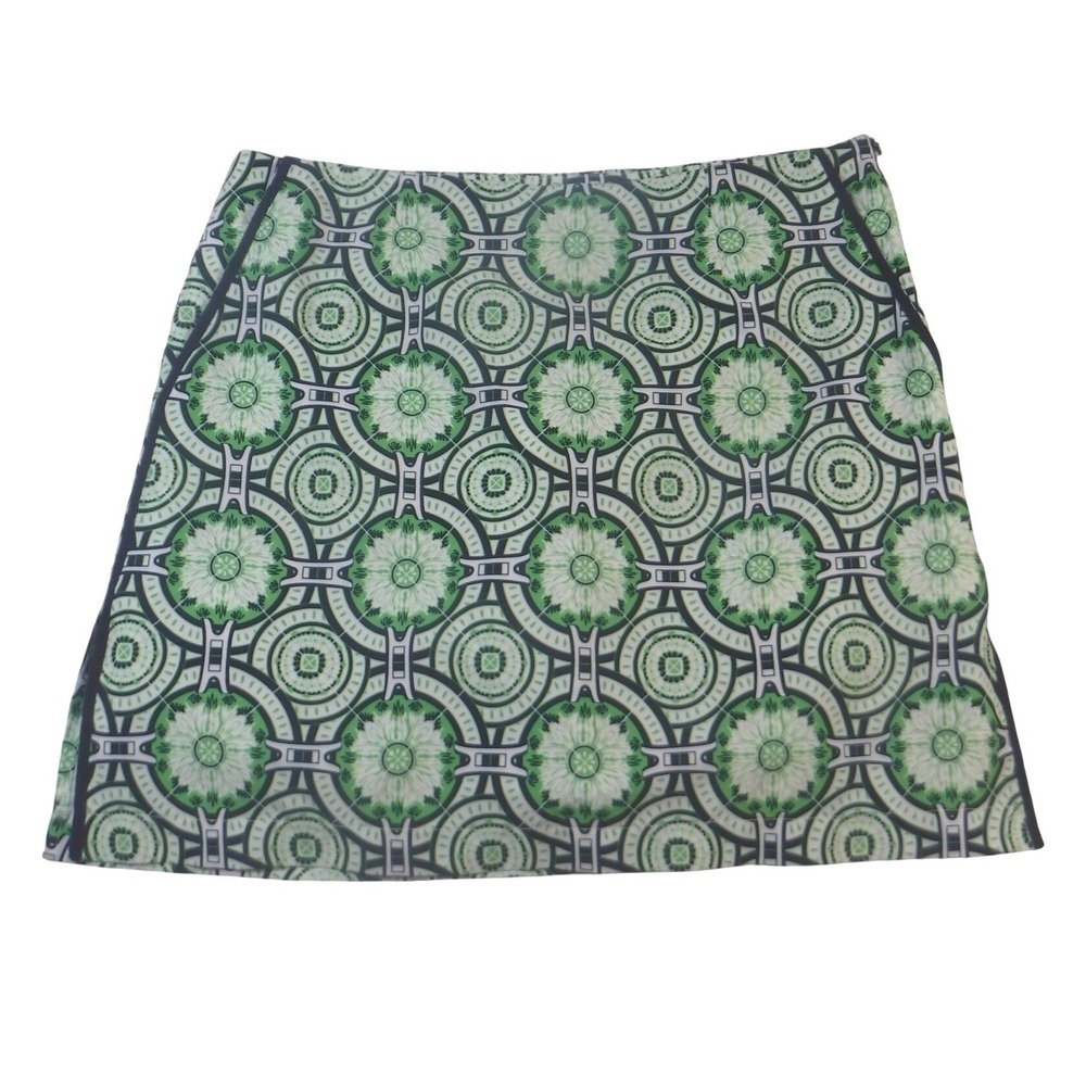 Golftini Mint Julep Green Medallion Golf Skort Womens 4 Activewear Skirt Pocket